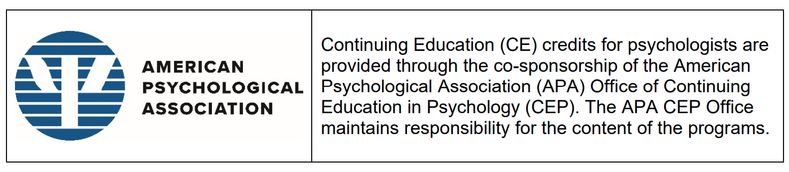 APA CE Logo